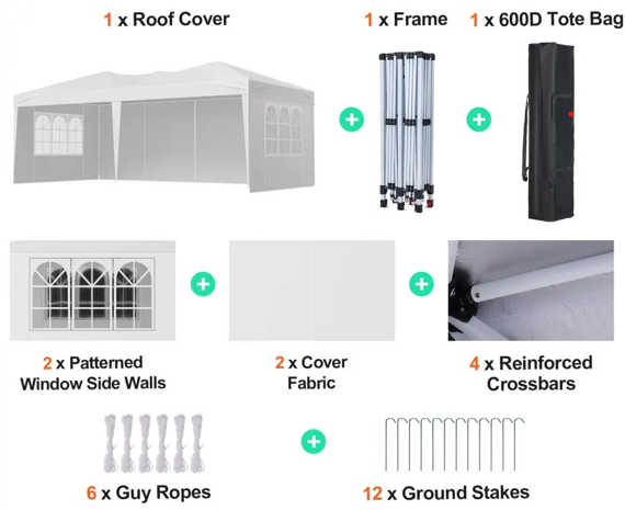 Tonnelle événementielle 6 x 3 m – 18 m²