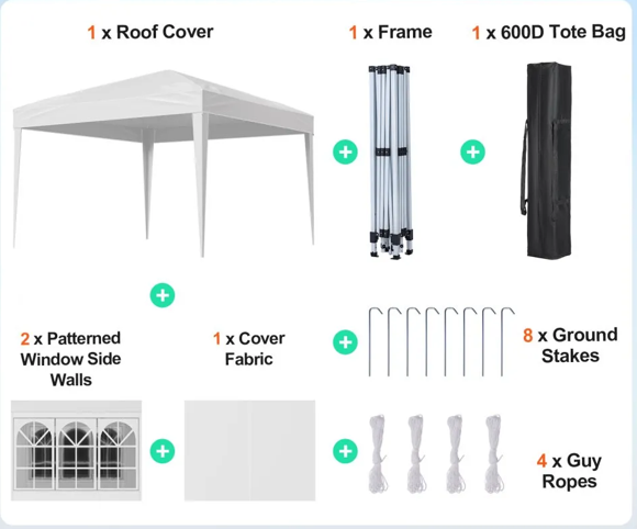 Tonnelle événementielle 3 x 3 m – 9 m²